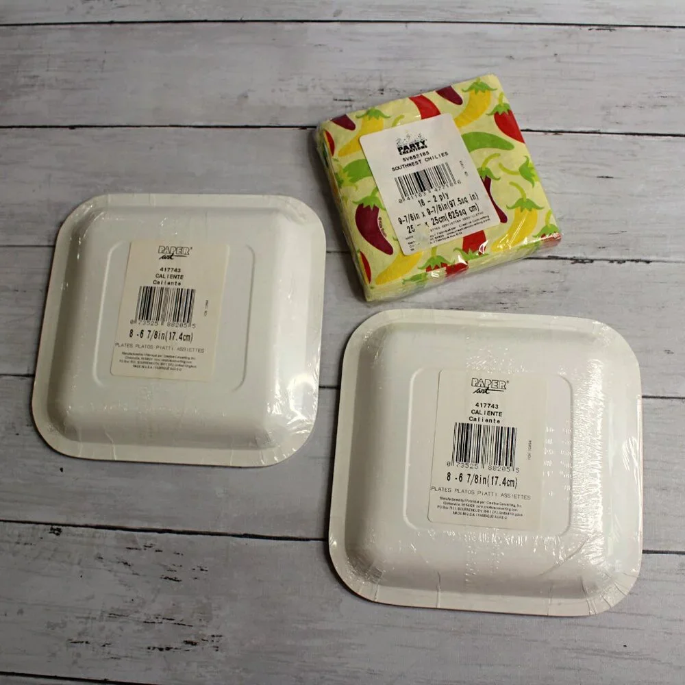 Dessert Paper Plates Napkins Party Cinco de Mayo Fiesta Mexican Birthday